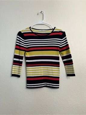 Zara elevated office wear colorful striped knit top size M